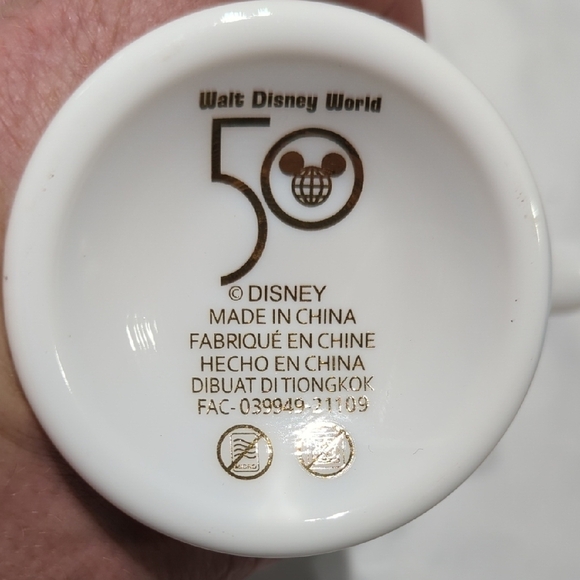 Disney White Mug with Gold Castle This Is Walt Disney World 50th Anniversary.. - Picture 3 of 12
